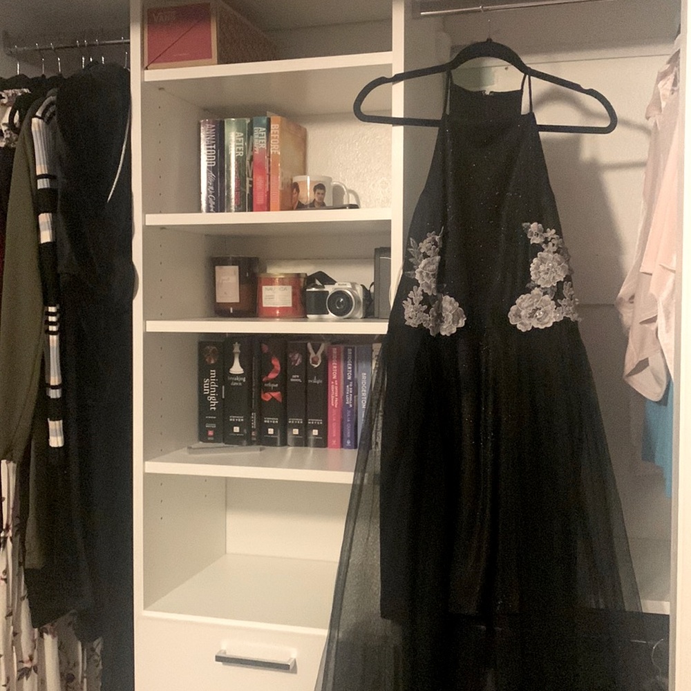 Black flower dress